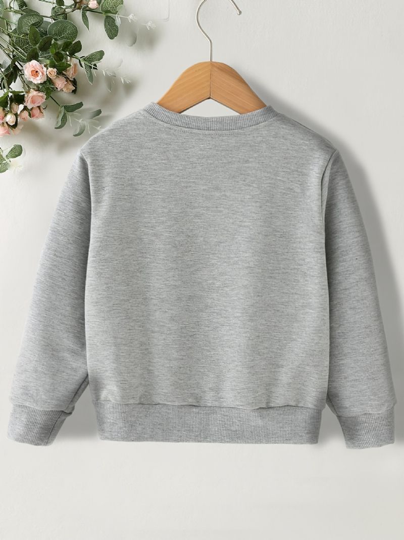 Pojkar Casual Simple Sweatshirt Med Mamas Cartoon Car Print För Vintern