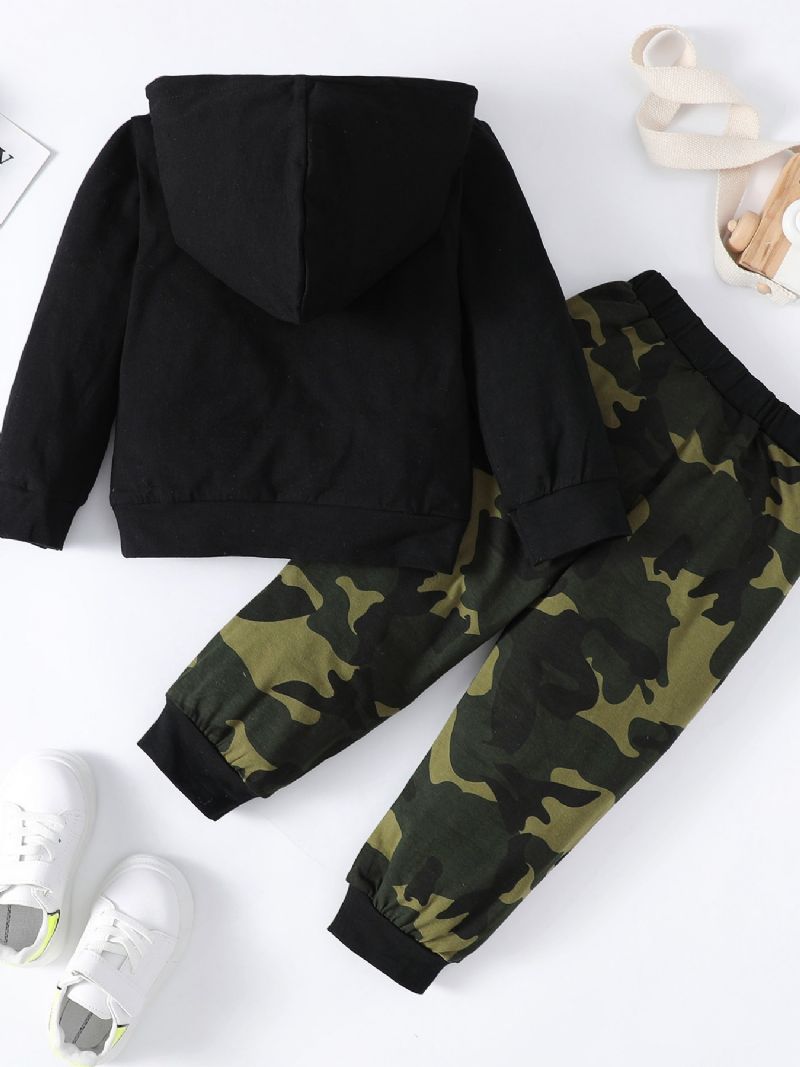 Pojkar Hoodie Huvtröja & Camo Byxor Set Barnkläder Bebiskläder