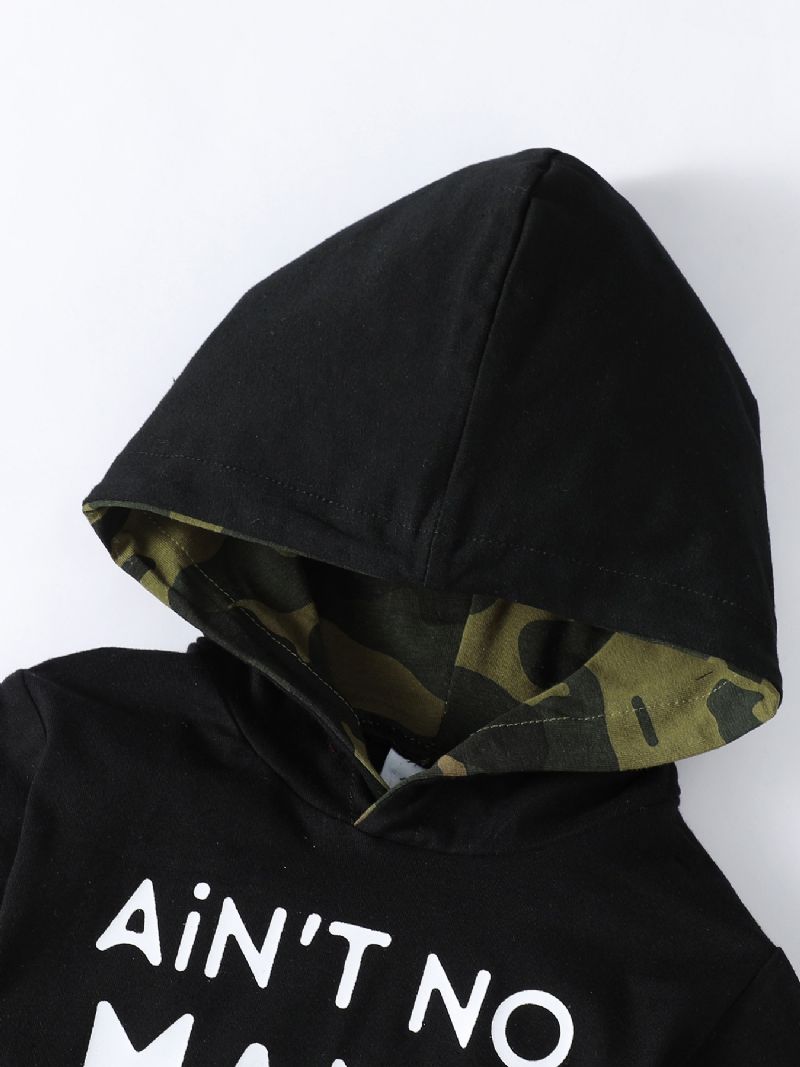 Pojkar Hoodie Huvtröja & Camo Byxor Set Barnkläder Bebiskläder