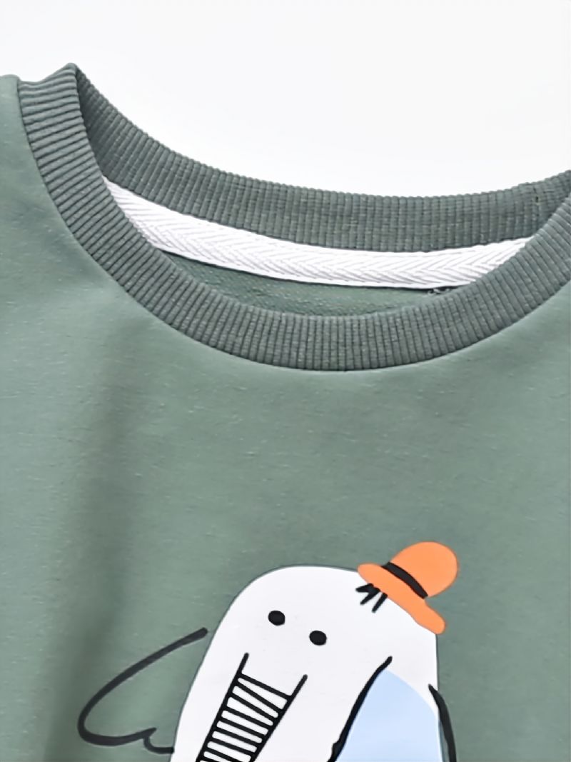 Toddler Pojkar Print Elephant Rund Neck Långärmad Sweatshirt Höst Vinter