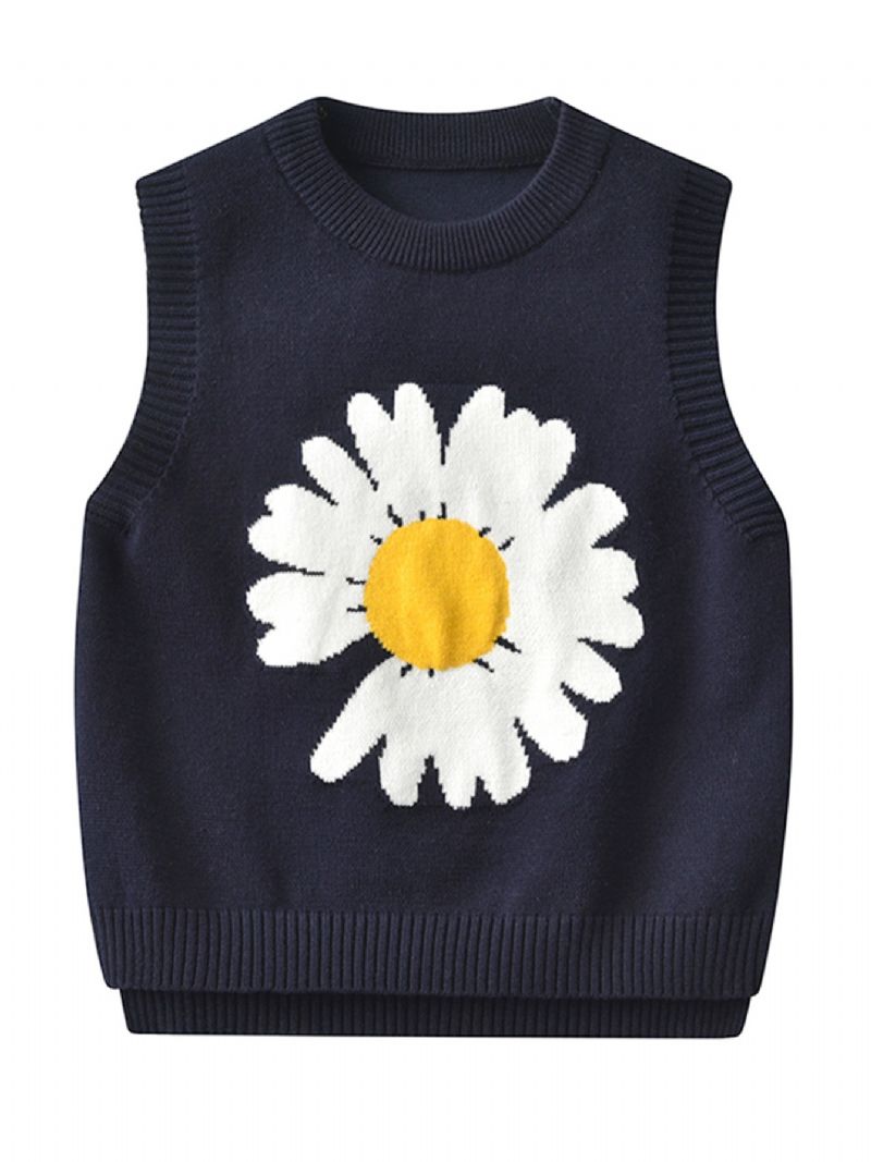 Barntröja Sweet Flickor Stickad Vest Pullover