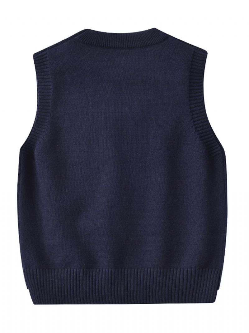 Barntröja Sweet Flickor Stickad Vest Pullover