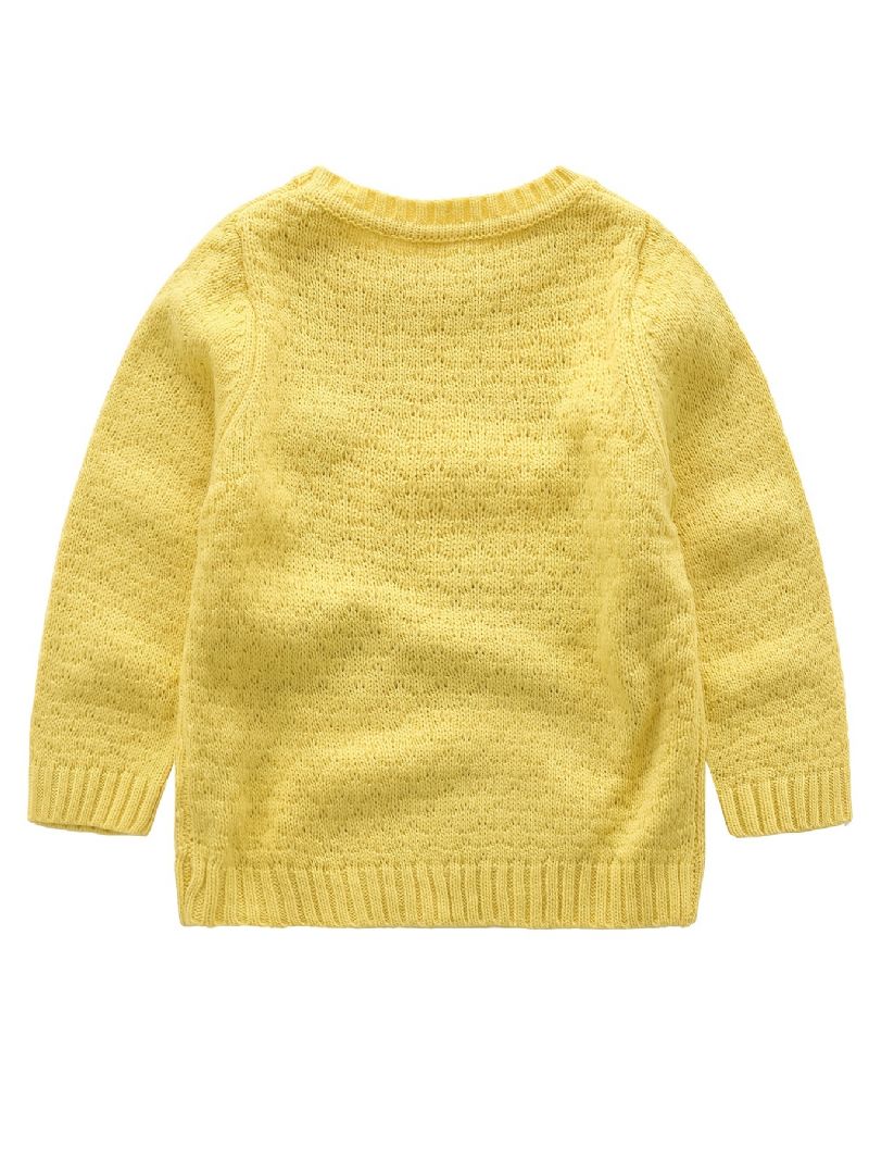 Bebis Flickor Pojkar Björn Tröja Rund Hals Stickad Casual Pullover