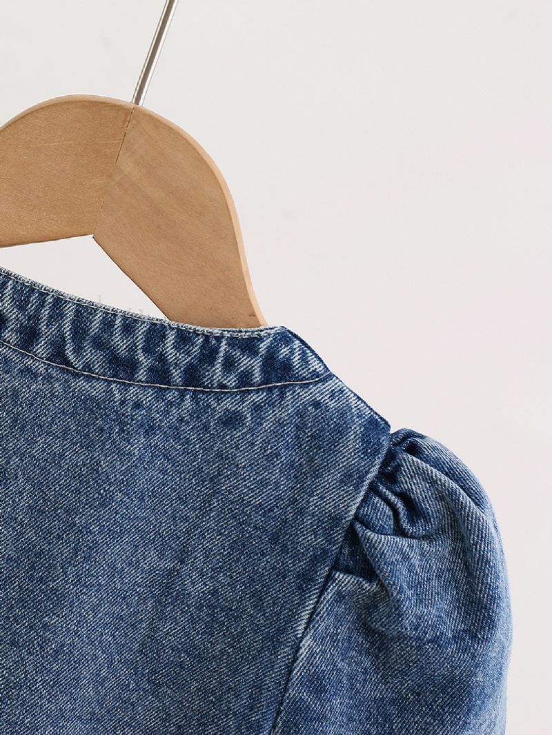 Flickor Bebis Casual Denim Långärmad Kjol