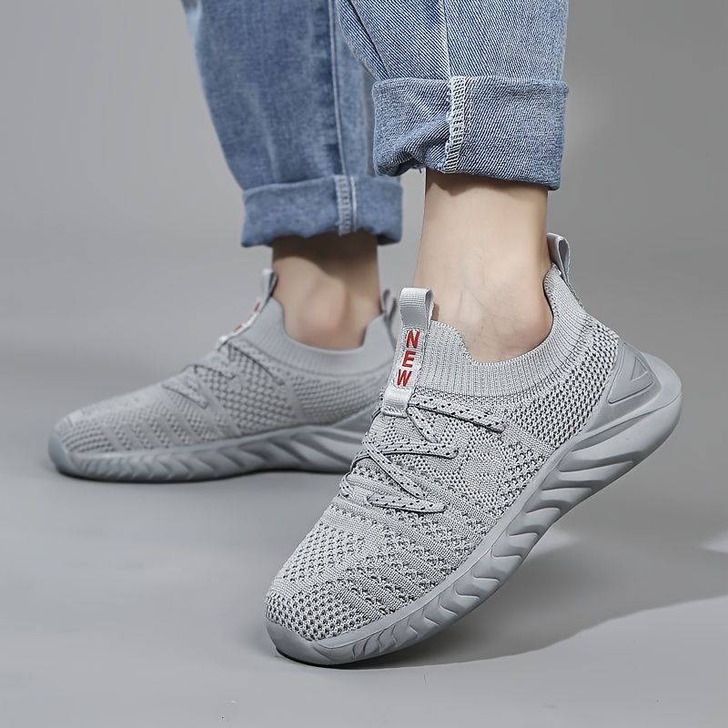 Flickor Casual Vävda Stickade Sneakers Low Top Andas Halkfria Löparskor Med Plattform För Utomhusbruk