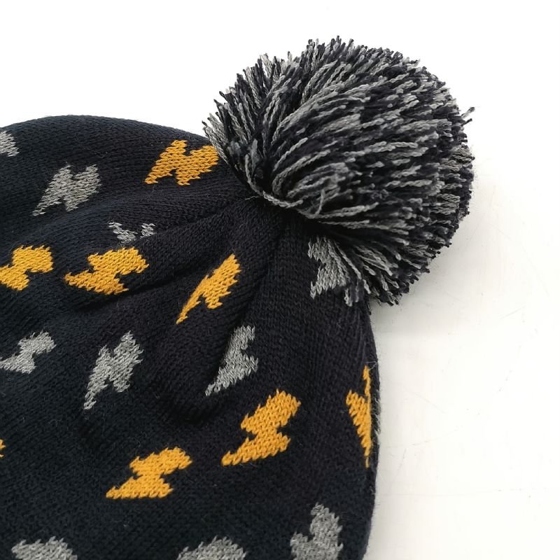 Höst Vinter Nya Barn Beanie Mössa Stickad Med Pom Pom