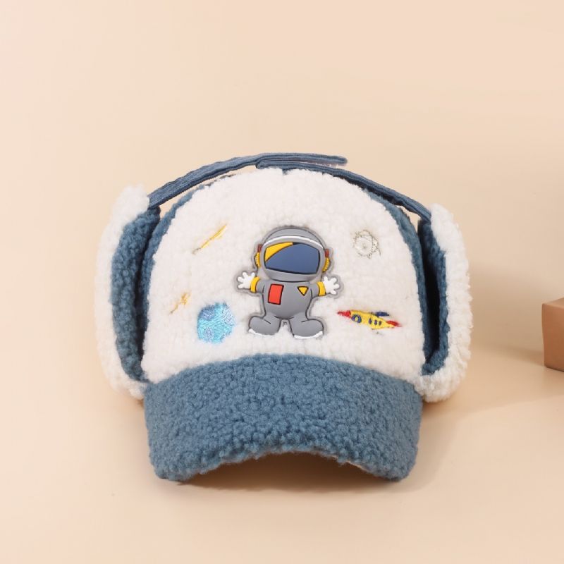 Julklapp Pojkar Astronaut Broderad Öronkåpa Plysch Vintermössa