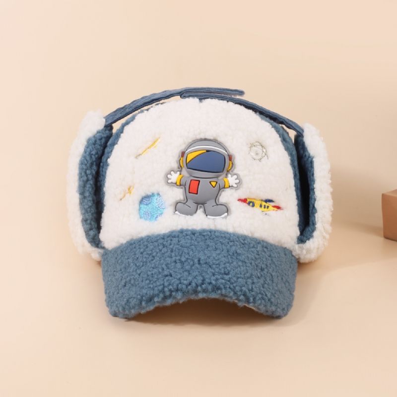 Julklapp Pojkar Astronaut Broderad Öronkåpa Plysch Vintermössa