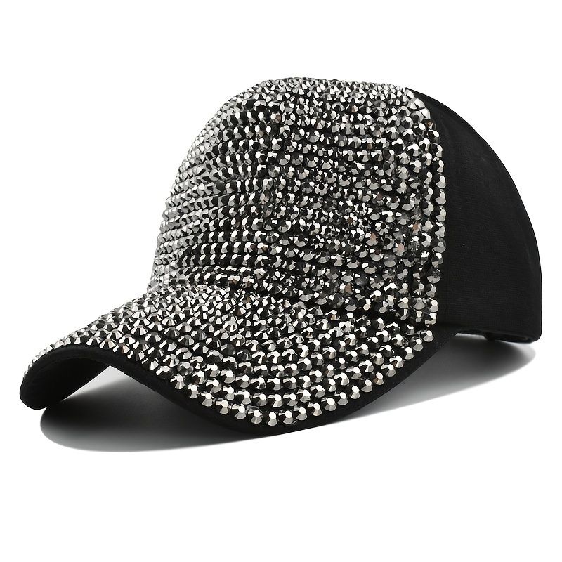 Rhinestones Baseball Keps För Kvinnor Bomullshatt Flickor Hip Hop Hatt Utomhus Justerbar Casual Style För