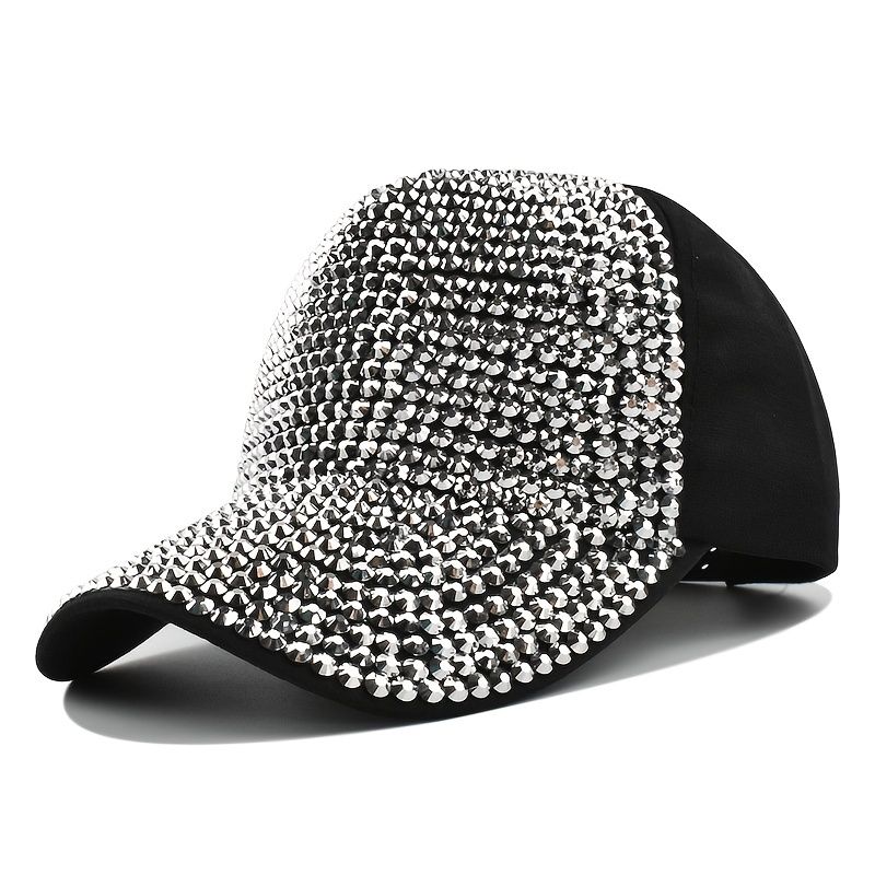 Rhinestones Baseball Keps För Kvinnor Bomullshatt Flickor Hip Hop Hatt Utomhus Justerbar Casual Style För