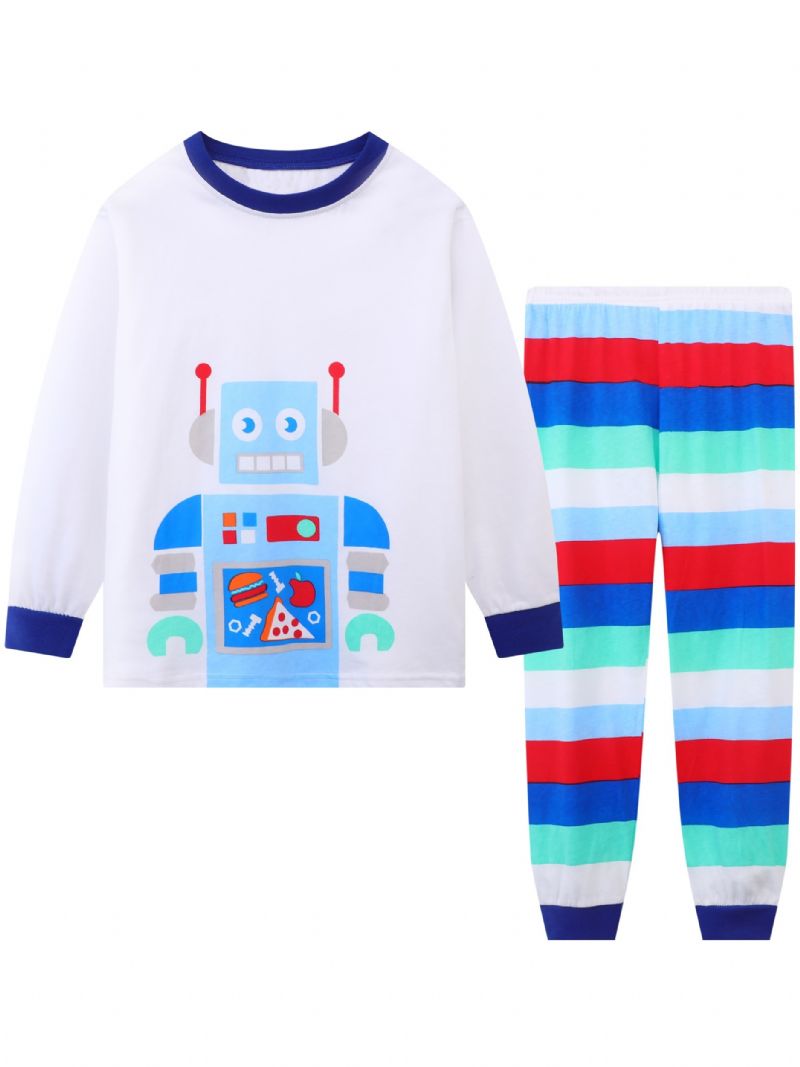 2 St Småbarn Pojkar Långärmad Robottryckta Pyjamasset