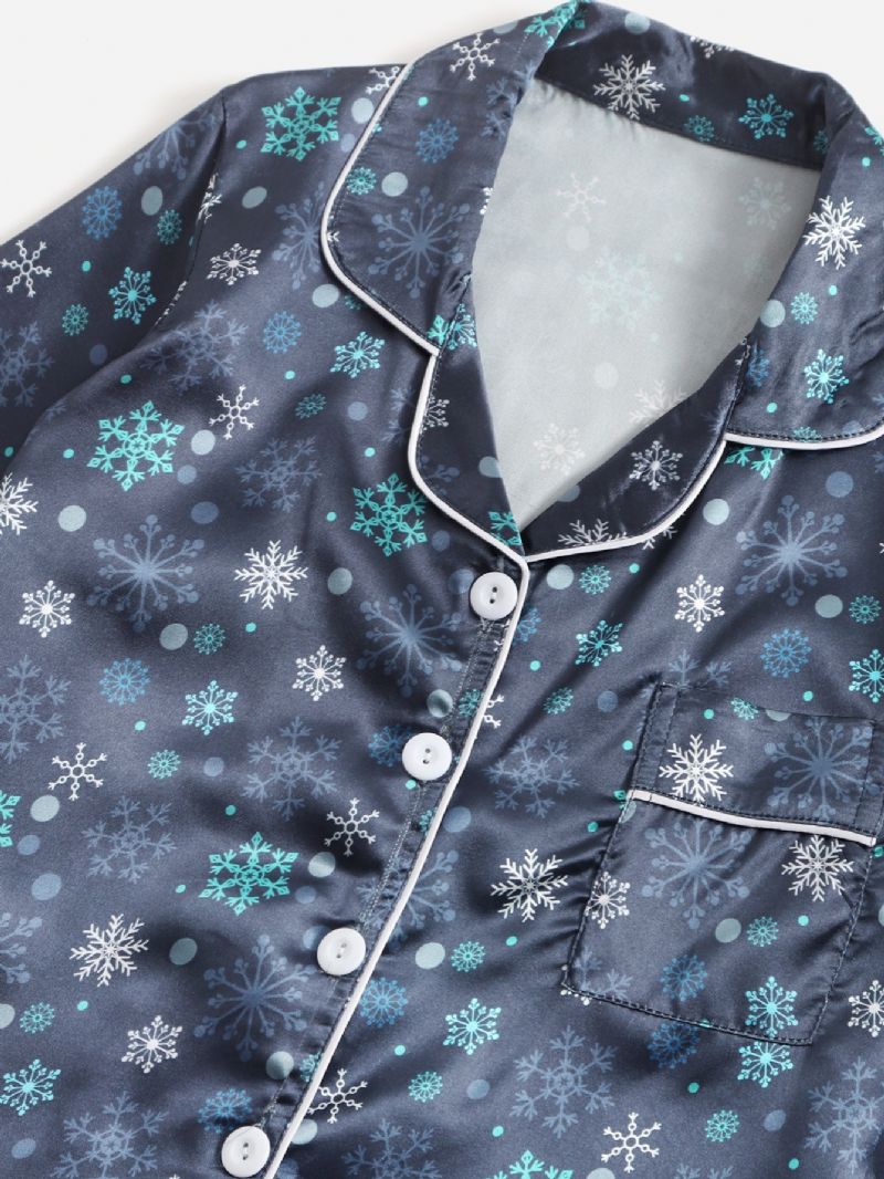 2st Flickor & Pojkar Christmas Blue Casual Pyjamas Set