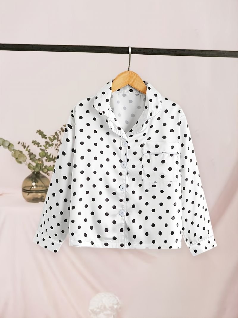 2st Flickor Polka Dot Långärmade Byxor Pyjamas Set