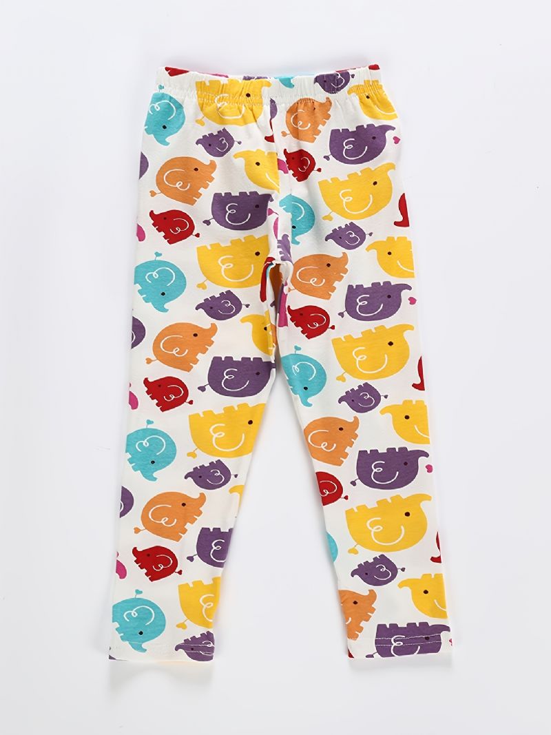 Barn Pojkar Pyjamas Animal Cartoon Print Rundhalsad Långärmad Byxa Set