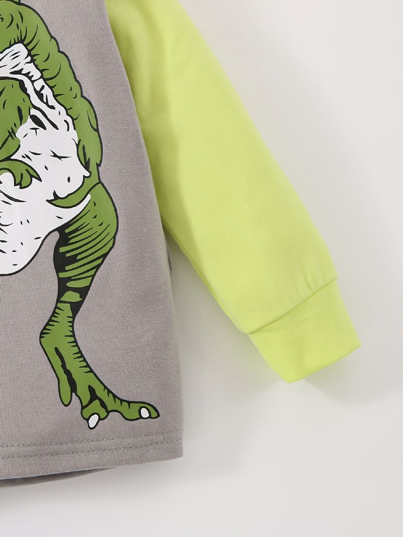 Bebis Pojkar Pyjamas Dinosaur Print Rundhalsad Långärmad Topp & Byxor Set