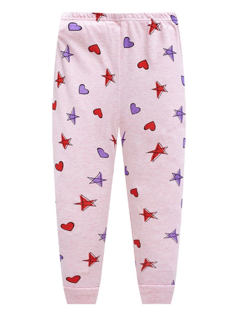 Flickor Cartoon Unicorn Tryckta Pyjamas Set