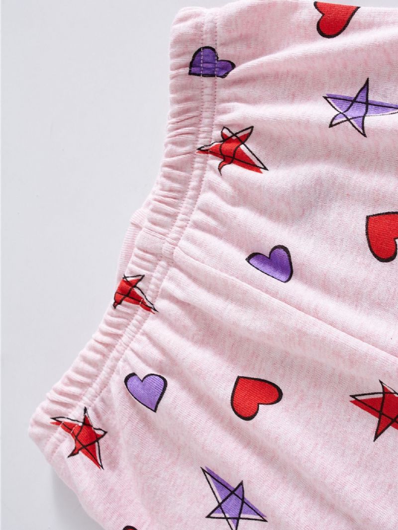 Flickor Cartoon Unicorn Tryckta Pyjamas Set