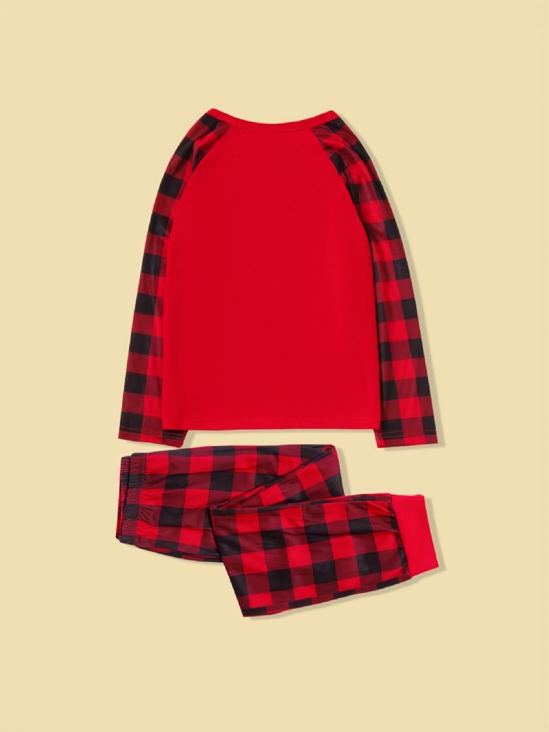 Jul Förälder-barn Casual Santa Älg Print Pyjamas Set