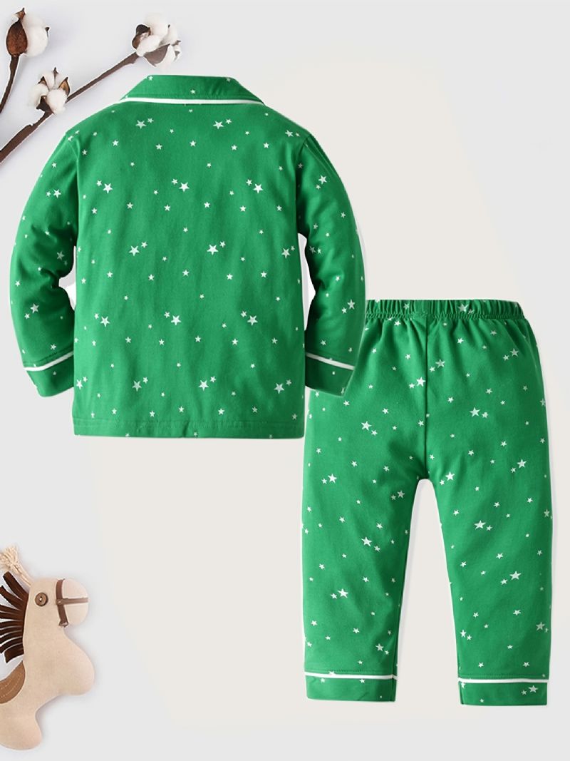 Pojkar Lounge Wear Homewear Långärmad Topp & Matchande Byxuppsättning Jul