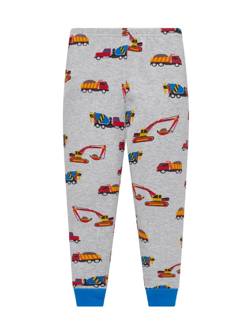 Popshion 2st Pojkar Grävmaskin Print Cartoon Car Pyjamas Set