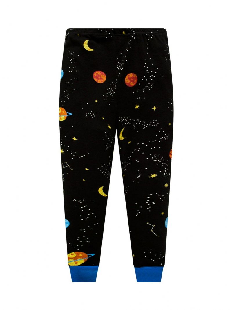 Popshion 2st Pojkar Starry Sky Cosmic Planet Långärmad Pyjamas Bomullsdräkt