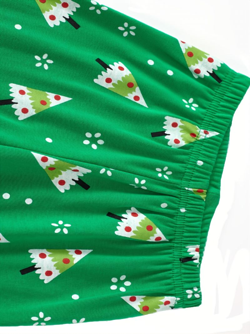 Popshion Barn Julpyjamas Bomull Långärmad Snowman Jul Pjs Set Xmas Holiday Kläder