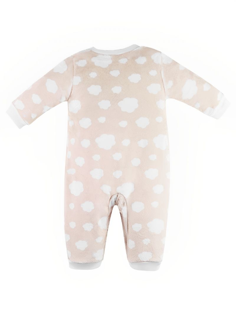 Småbarn Bebis Fleece Söt Mjuk Varm Pyjamas Jumpsuit