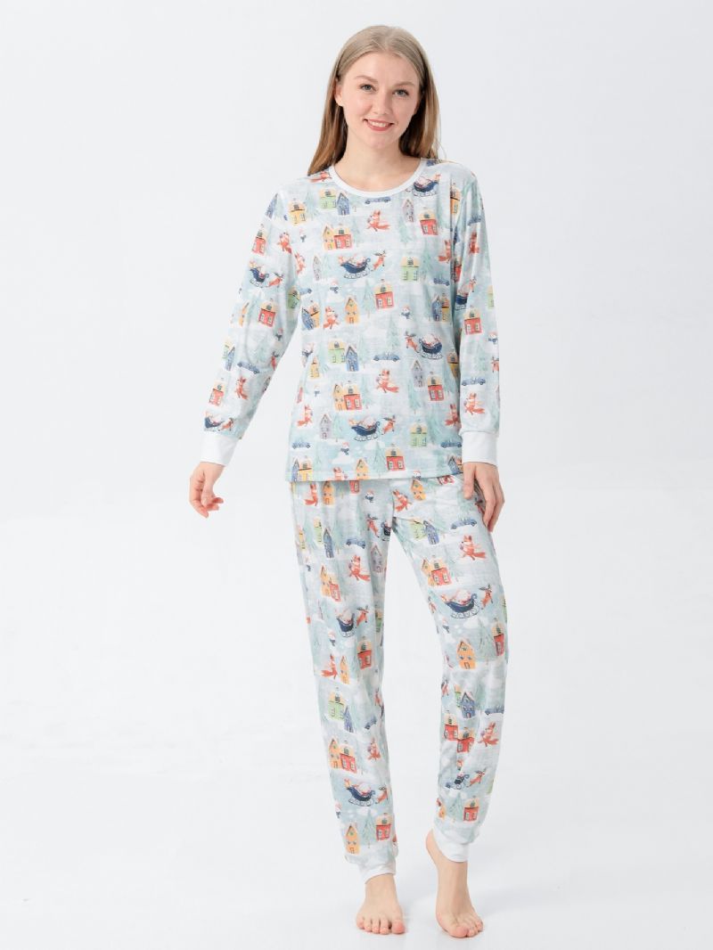 Sovkläder För Kvinnor Chirstama Family Pyjamas Set Bebis Pojkar Flickor Women's Men's Christmas Suit