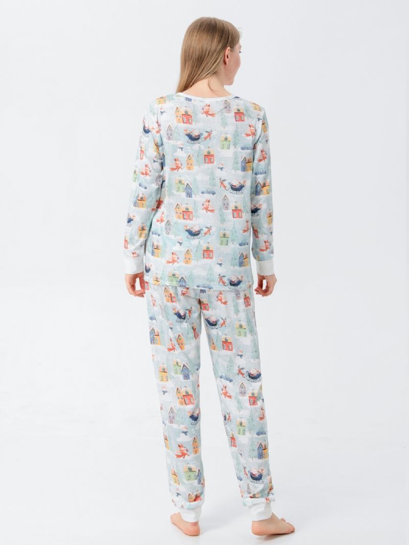 Sovkläder För Kvinnor Chirstama Family Pyjamas Set Bebis Pojkar Flickor Women's Men's Christmas Suit