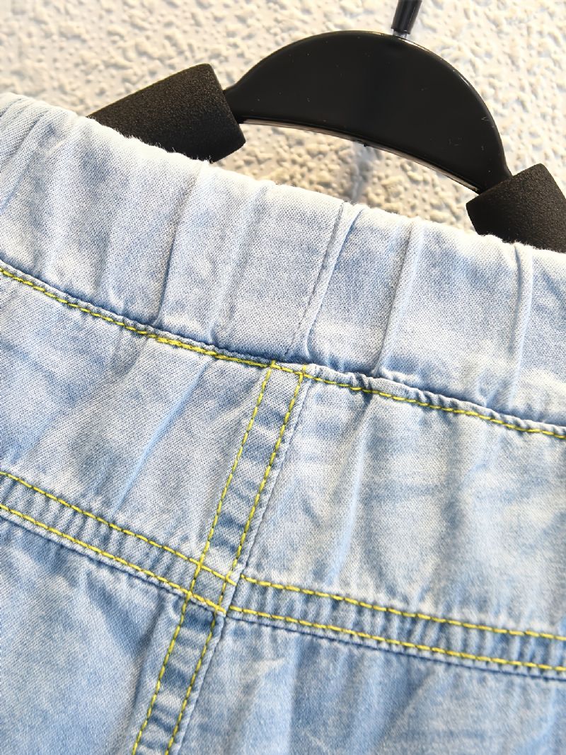 1 St Pojkar Casual Denim Jeans Med Ficka För Vintern