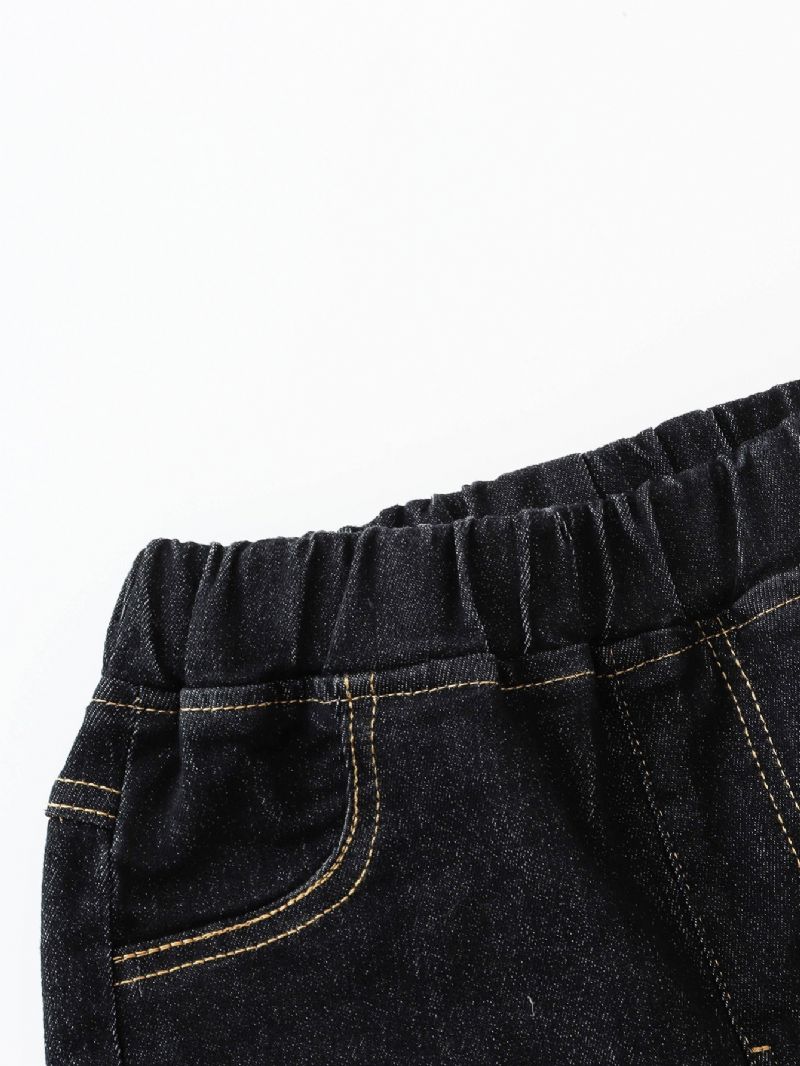 2023 Höst Vinter Nya Stora Barn Denim Casual Jeans