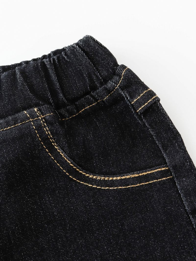 2023 Höst Vinter Nya Stora Barn Denim Casual Jeans