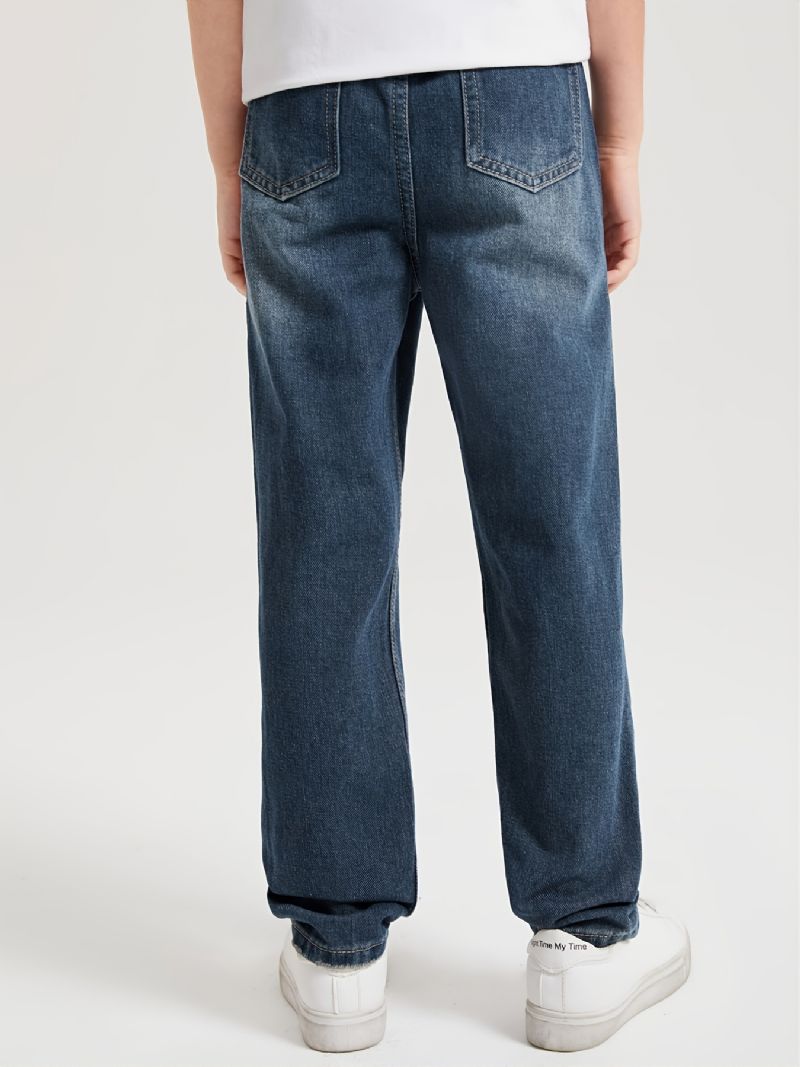 Barn Pojkar Ripped Denim Casual Mode Jeans