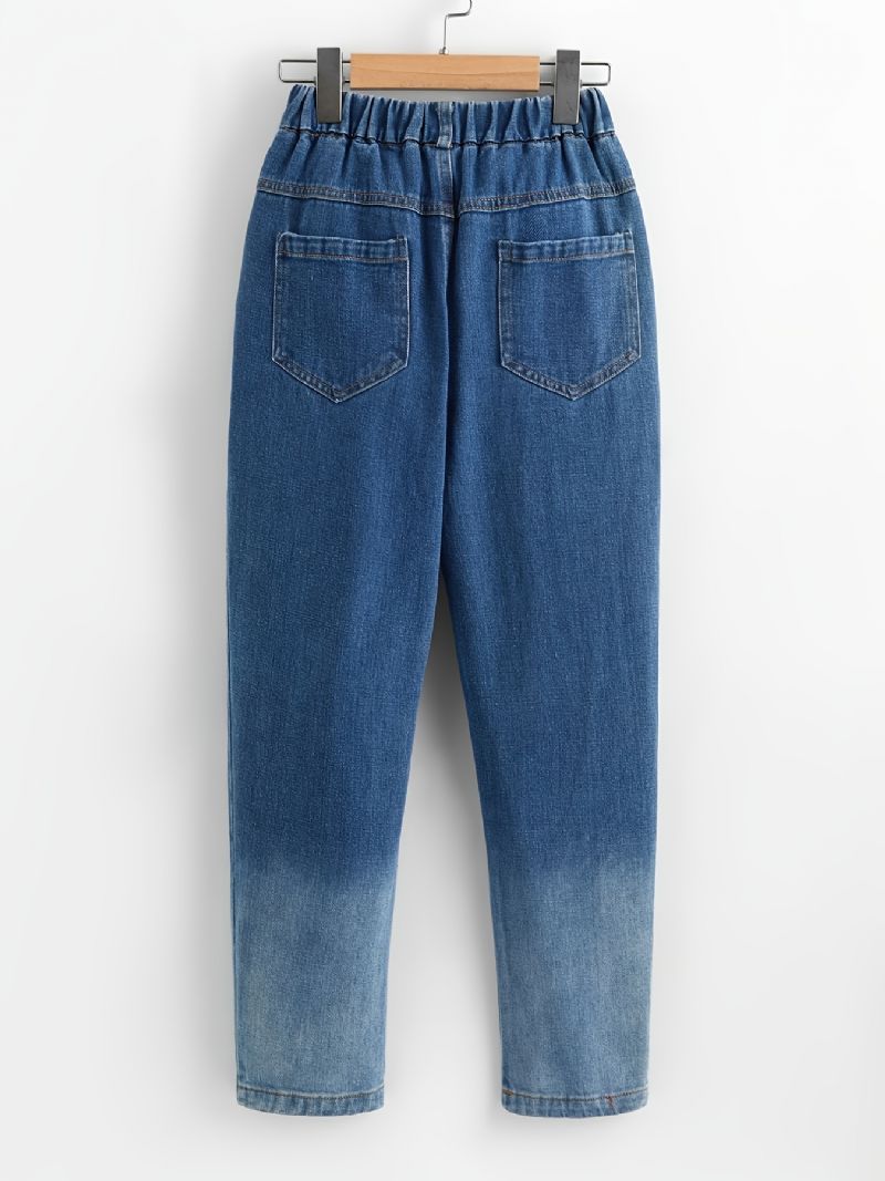 Barns Bebis Flickor Jeans Casual Gradient Color Byxor Barnkläder