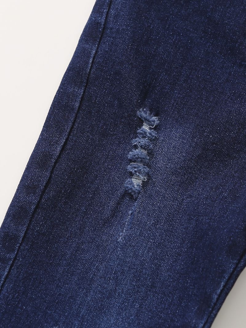 Barns Pojkar Ripped Jeans Casual Byxor Barnkläder