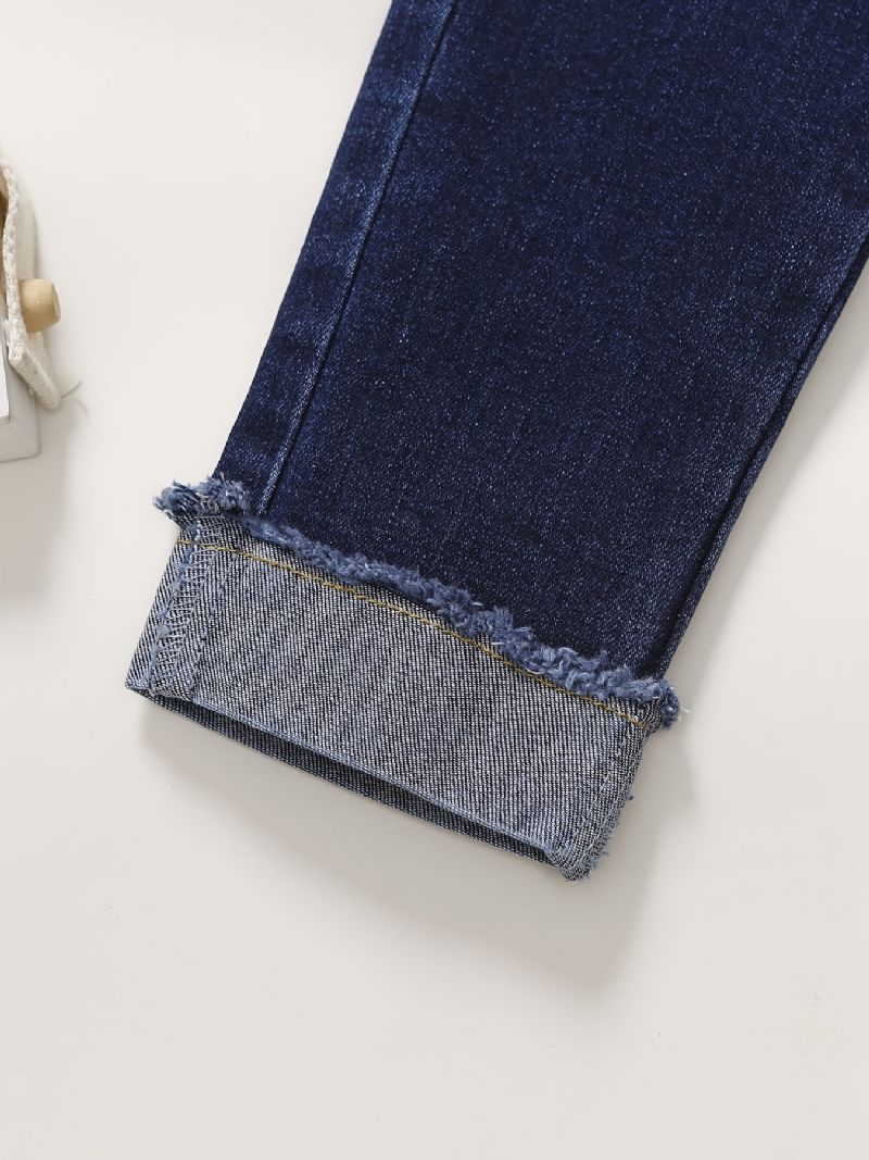 Barns Pojkar Ripped Jeans Casual Byxor Barnkläder