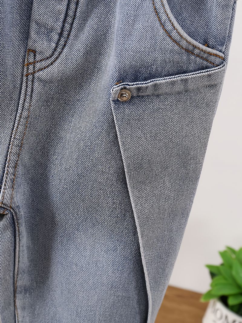 Bebis Pojkar Jeans Casual Enfärgade Byxor Barnkläder