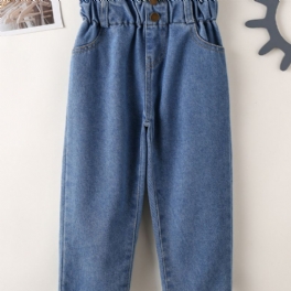 Enfärgade Jeans För Flickor