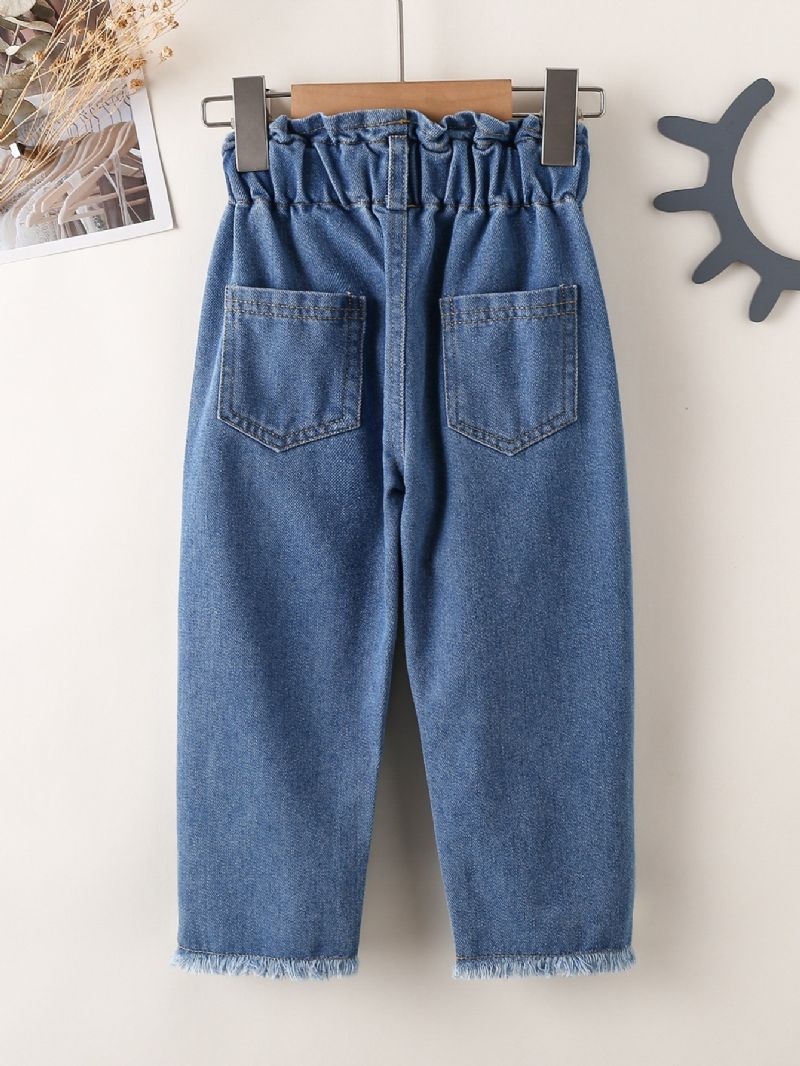 Enfärgade Jeans För Flickor