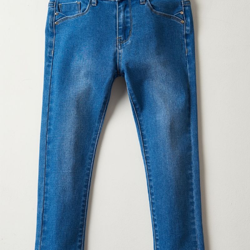 Flickor Casual Bleka Denim Jeans Curvy Barnkläder