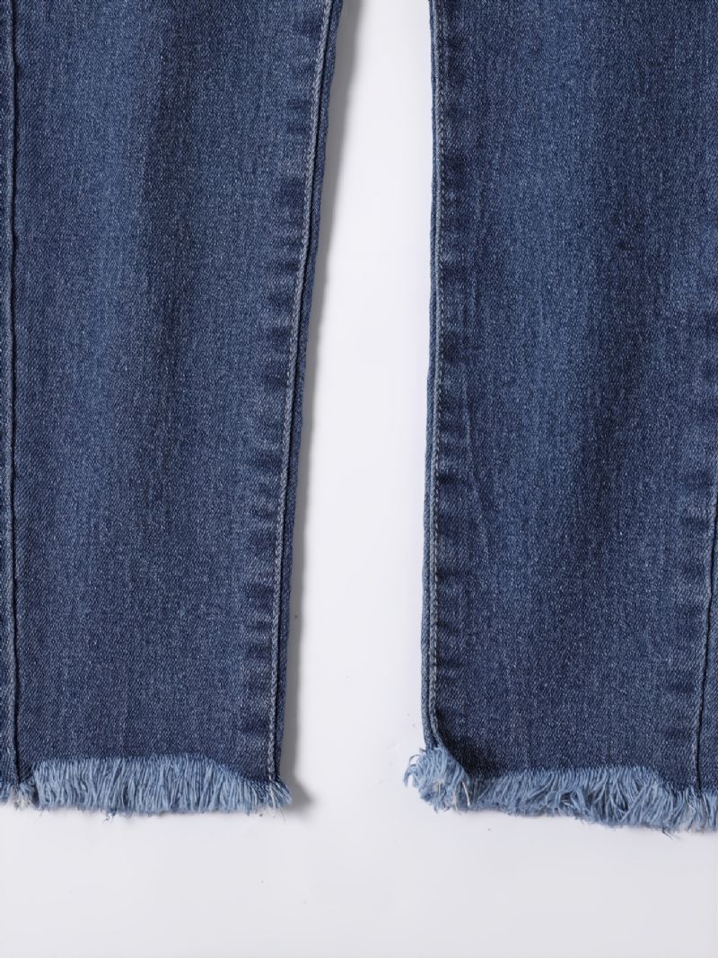 Flickor Casual Modeabla Blå Denim Jeans