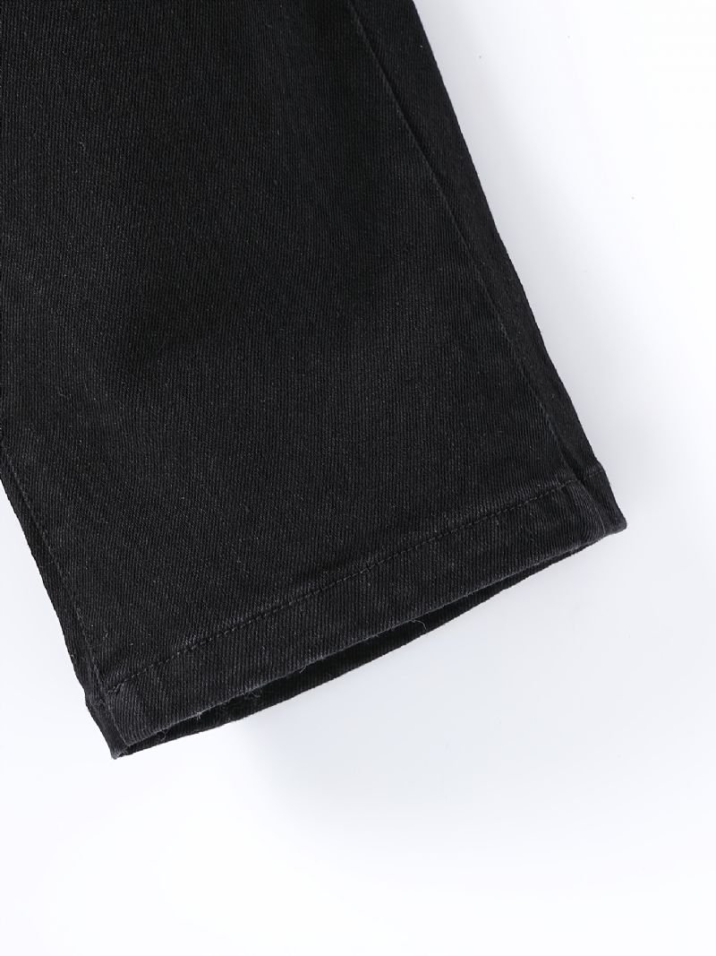 Flickor Elegant Jeans Med Fjärilstryck Med Fickor För Vintern