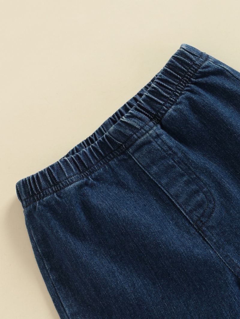 Flickor Med Utsvängda Byxor Casual Elastiska Jeans