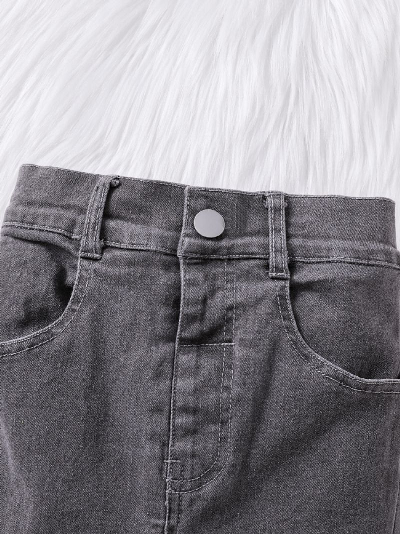 Grå Jeans För Tjejer