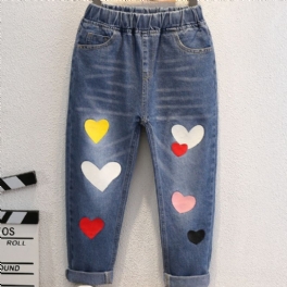 Jeans Med Hjärtat Med Flickor