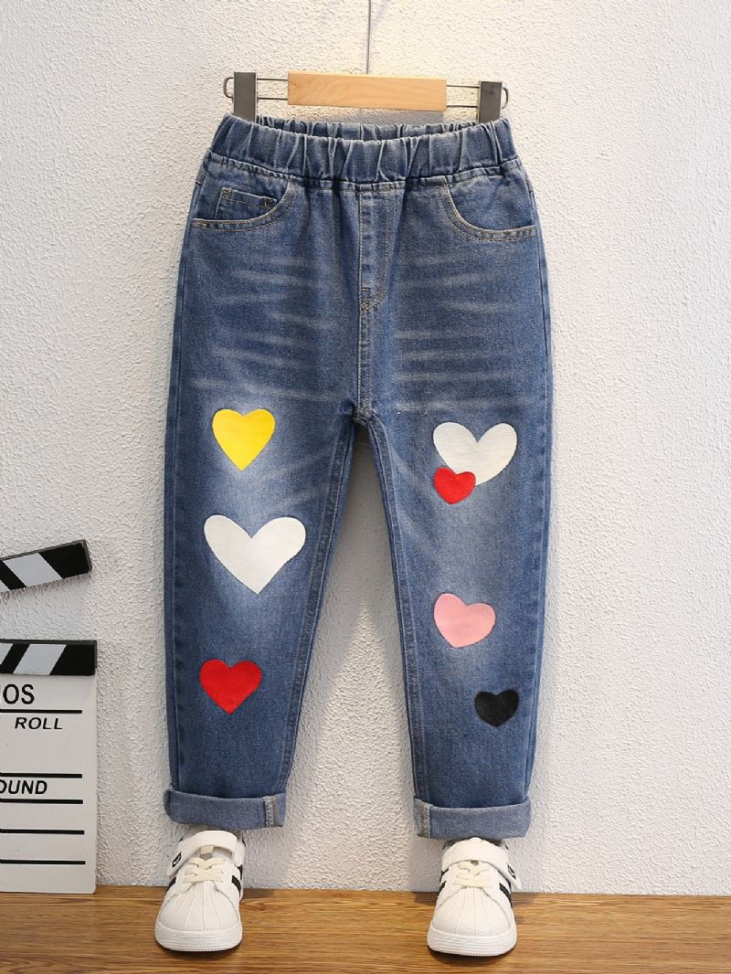 Jeans Med Hjärtat Med Flickor