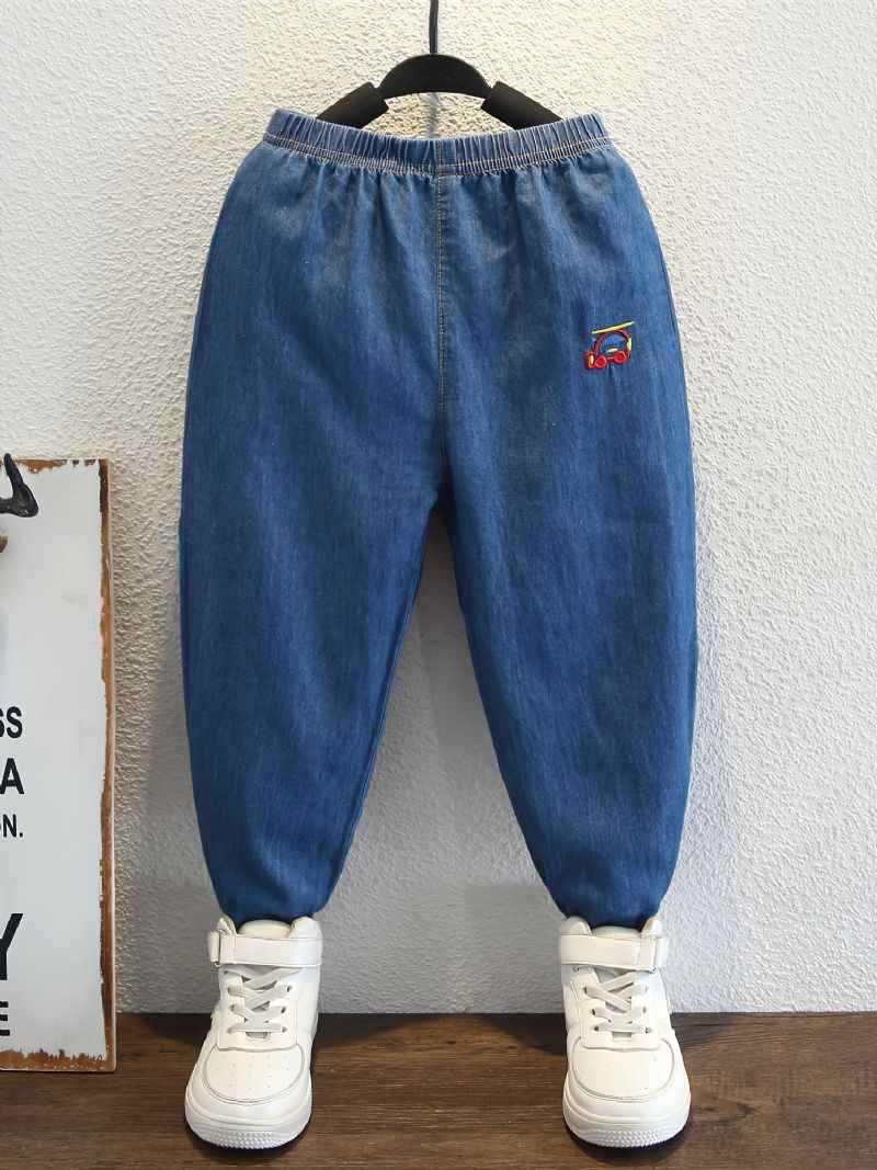 Pojkar Bilbroderade Jeans