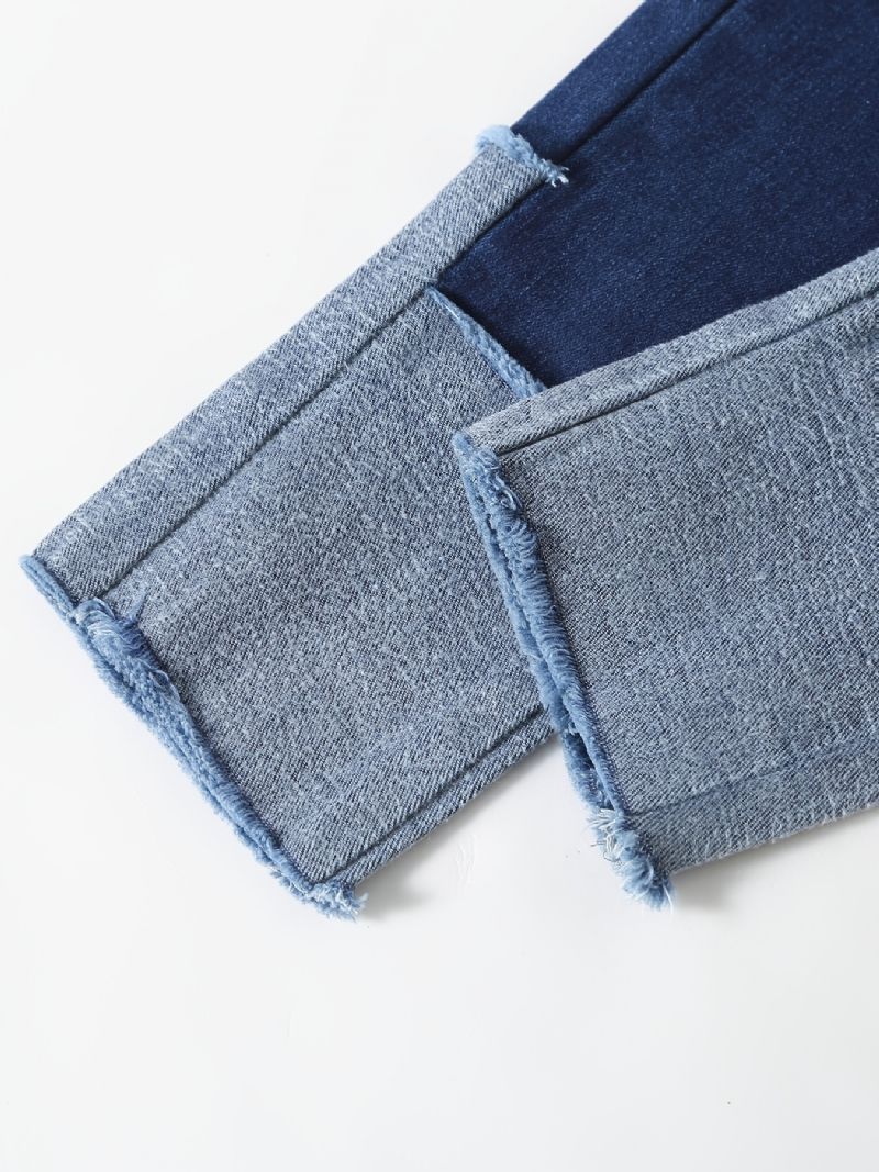 Pojkar Casual Solida Sömmar Jeans Med Resår I Midjan För Vintern