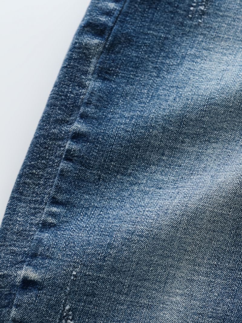 Pojkar Casual Vintage Denim Jeans Elastiska Midja Byxor För Vår Höst