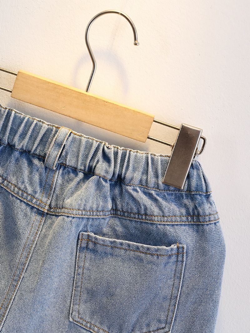 Ripped Jeansshorts För Flickor